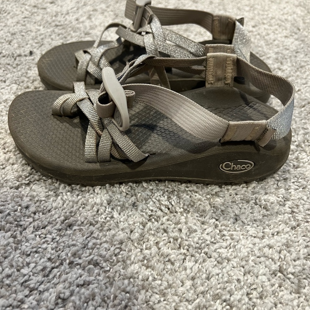 Chaco Taupe and Gray Sandals